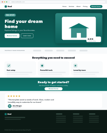 Real Estate Agency Website Demo