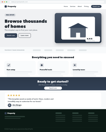 Property Listings Website Demo