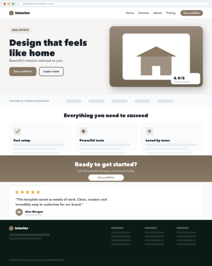 Interior Design Website Demo